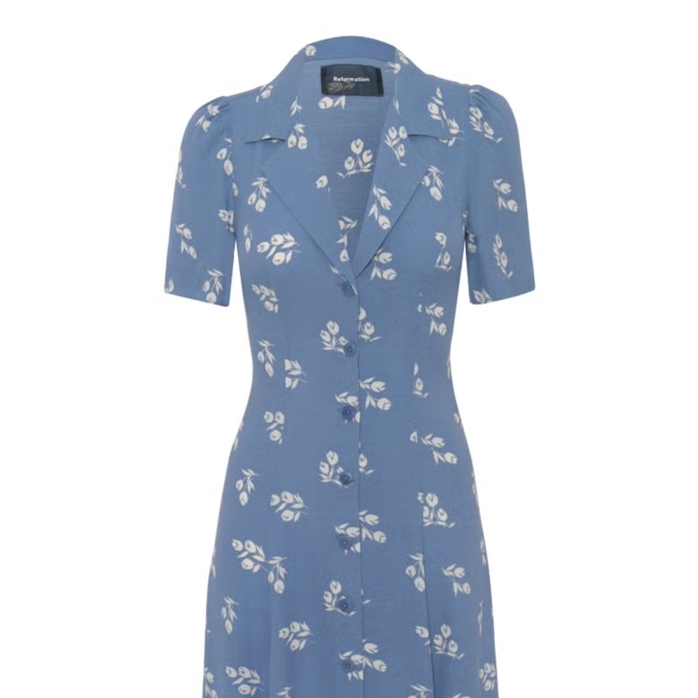 Reformation Clarice Dress in Verona blue